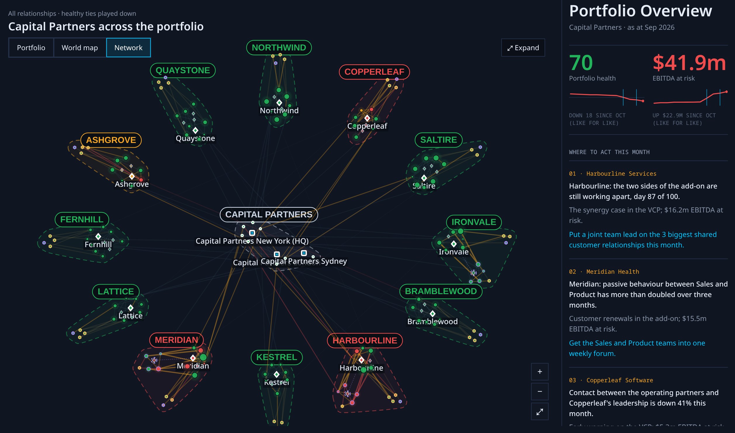 Private Capital: portfolio network view